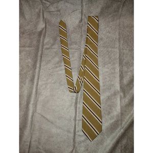 JCPenny The Men's Shop Burgundy and Gold Striped Neck Tie 55" Vintage
